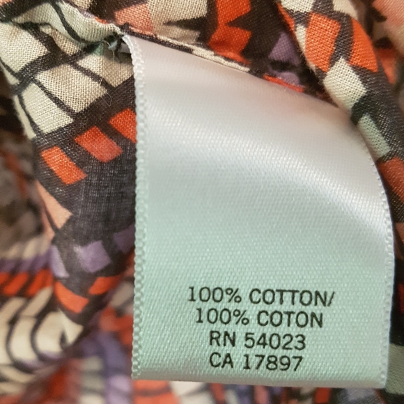 Banana Republic Cotton printed top with smocking detail size medium - Picture 3 of 5